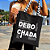 Bolsa Ecobag PRETA 100% Algodão Estampa DEBOCHADA Alça Xadrez Grande Reutilizável Estilosa - Imagem 1