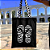 Bolsa Ecobag PRETA 100% Algodão Estampa CHINELO RIO Alça Xadrez Grande Reutilizável Estilosa - Imagem 3