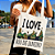 Bolsa Ecobag 100% Algodão Estampa I LOVE RIO DE JANEIRO Pintada à Mão Reutilizável Estilosa - Imagem 1