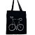 Bolsa Ecobag PRETA 100% algodão Bicicleta - Imagem 2
