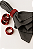 Kit com 6 Porta Guardanapos Raiados Vermelho Metalizado - Imagem 2