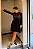Vestido Lia Chiffon C/ Couro - Imagem 1