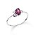 Anel Prata Rodolita Ametista e Topázios - Imagem 1