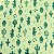 Tecido Tricoline com Estampa de Cactos em Tons de Verde - Imagem 1