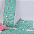 Kit Ecopads de Tecido Tricoline e Felpa com Estampa Floral, Fundo Verde e Coração em Crochê Amigurumi - Imagem 4