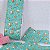 Kit Ecopads de Tecido Tricoline e Felpa com Estampa Floral, Fundo Verde e Coração em Crochê Amigurumi - Imagem 4