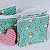 Kit Ecopads de Tecido Tricoline e Felpa com Estampa Floral, Fundo Verde e Coração em Crochê Amigurumi - Imagem 6