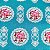 Tecido Tricoline para Patchwork com Estampa de Medalhões Florais com Detalhes em Branco e Fundo Azul Tifany - Imagem 2