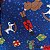 Tecido Tricoline para Patchwork com Estampa Natalina Brinquedos Decorativos em Fundo Azul Marinho - Imagem 3