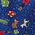 Tecido Tricoline para Patchwork com Estampa Natalina Brinquedos Decorativos em Fundo Azul Marinho - Imagem 5