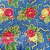 Tecido Tricoline Digital para Patchwork Estampa de Bolas de Natal e Flores Bico de Papagaio em Fundo Azul Marinho - Imagem 3