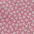 Tecido Tricoline Digital para Patchwork Estampa Mini Floral Branco e Fundo Rosa Chiclete - Imagem 1