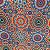 Tecido Tricoline para Patchwork com Estampa de Mandalas Coloridas e Tom Predominante Laranja - Imagem 3