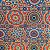 Tecido Tricoline para Patchwork com Estampa de Mandalas Coloridas e Tom Predominante Laranja - Imagem 1
