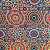 Tecido Tricoline para Patchwork com Estampa de Mandalas Coloridas e Tom Predominante Laranja - Imagem 1