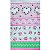 Tecido Tricoline para Patchwork Estampa com Faixas Floral, Corações em Tons de Rosa - Imagem 3