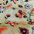 Tecido Tricoline para Patchwork Estampa Floral em Fundo Verde - Imagem 3