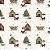 Tecido Tricoline Digital para Patchwork com Estampa de Casinha, Papai Noel e Arvores Natalinas - Imagem 1