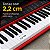 Teclado Musical Kobe KB-150 RD Vermelho 5/8 61 Teclas com Fonte - Imagem 2