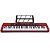 Kit Teclado Musical Kobe KB-150 RD Vermelho 5/8 61 Teclas Com Capa Vermelha - Imagem 2