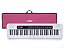 Kit Teclado Musical Kobe KB-150 WE Branco 5/8 61 Teclas Com Capa Rosa - Imagem 1
