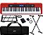 Kit Teclado Musical Estudante Kobe KB-300 5/8 61 Teclas Sensitivas ao Toque com Pedal Sustain, Capa Preta e Suporte - Imagem 2