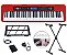 Kit Teclado Musical Estudante Kobe KB-300 5/8 61 Teclas Sensitivas ao Toque com Pedal Sustain e Suporte - Imagem 2