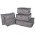 Kit Organizador De Bagagem Polo King 6 Peças Cinza - Imagem 1