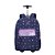 Mochila Sestini Com Carrinho Capricho Estrelas Azul Marinho - Imagem 1