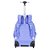 Mochila Sestini Com Carrinho Rolling Crinkle 28 Litros Lilás - Imagem 4