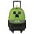 Mochila Sestini Com Rodinhas Escolar Minecraft Creeper Verde - Imagem 1