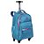 Mochila Sestini Com Rodinhas 4 Rodas Rolling Azul Caribe - Imagem 3