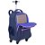 Mochila Sestini Com Carrinho 4 Rodas Rolling Azul Cyberpunk - Imagem 6