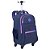 Mochila Sestini Com Carrinho 4 Rodas Rolling Azul Cyberpunk - Imagem 3