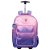 Mochila Sestini Com Carrinho Capricho Paetê Rosa Lilás - Imagem 1