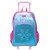 Mochila Sestini Com Rodinhas Y Fantasy Escolar Azul e Rosa - Imagem 1