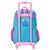 Mochila Sestini Com Rodinhas Y Fantasy Escolar Azul e Rosa - Imagem 4