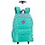 Mochila Sestini com Rodinhas Rollingg Crinkle Azul Turquesa - Imagem 1