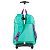 Mochila Sestini com Rodinhas Rollingg Crinkle Azul Turquesa - Imagem 3