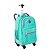 Mochila Sestini com Rodinhas Rollingg Crinkle 2 Turquesa - Imagem 2