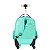 Mochila Sestini com Rodinhas Rollingg Crinkle 2 Turquesa - Imagem 3