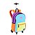 Mochila Sestini com Rodinhas Paul Frank Authentic Orange Mix - Imagem 2