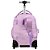 Mochila com Carrinho Sestini Rolling 2 Comp Lilás Pérola - Imagem 3