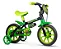 Bicicleta Infantil Nathor Aro 12 Menino Black De 2 A 5 Anos Cor Preto/Verde - Imagem 1