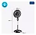 Ventilador Coluna 40cm Super Power Mondial Preto/Prata 140W VSP-40C-NB - Imagem 3