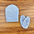 Kit Gorro com Luvas Tricot Azul Bebê - Imagem 1