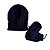 Kit Gorro com Luvas Tricot Azul Profundo - Imagem 1