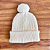 Gorrinho Off White Tricot com Pompom - Imagem 1