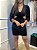 VESTIDO CRETA VELUDO PRETO - Imagem 1