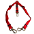 Cinto de Segurança Duplo Pet Colorido Luleko - Vermelho - Imagem 1